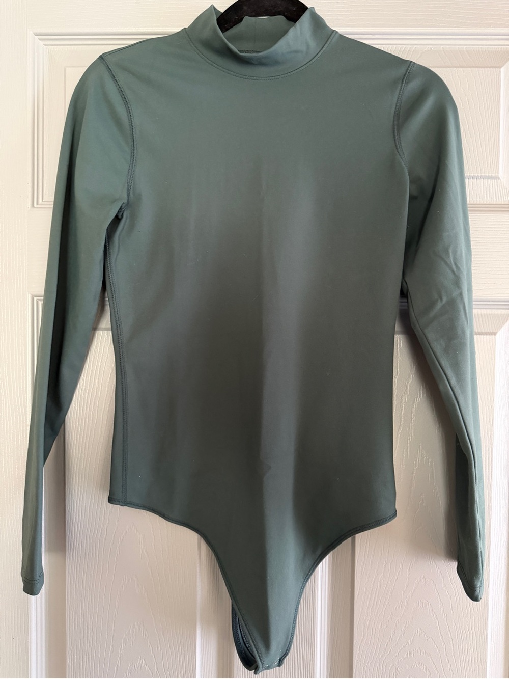 Abercrombie & Fitch Olive Green Mock Neck Long Sleeve Bodysuit